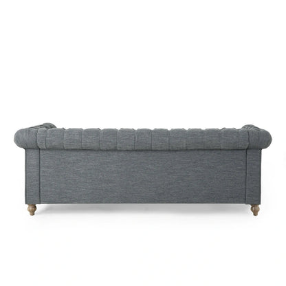 Saragus Chesterfield Sofa with Nailhead Trim by Christopher Knight Home - 85.50  L x 33.25  W x 28.50  H