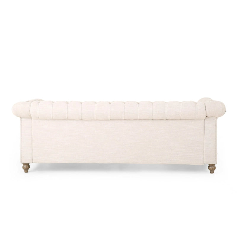 Saragus Chesterfield Sofa with Nailhead Trim by Christopher Knight Home - 85.50  L x 33.25  W x 28.50  H
