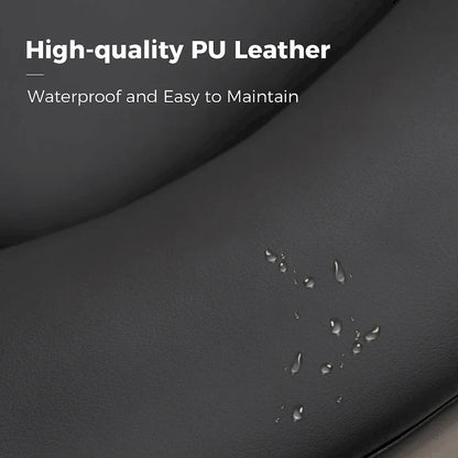 Haley Modern Swivel Barrel Faux Leather Chair with Solid Wood Base Set of 2 by HULALA HOME