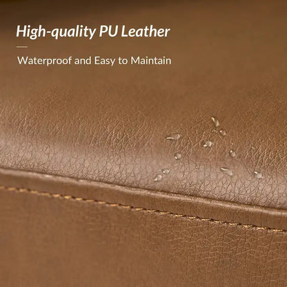 Haley Modern Swivel Barrel Faux Leather Chair with Solid Wood Base Set of 2 by HULALA HOME