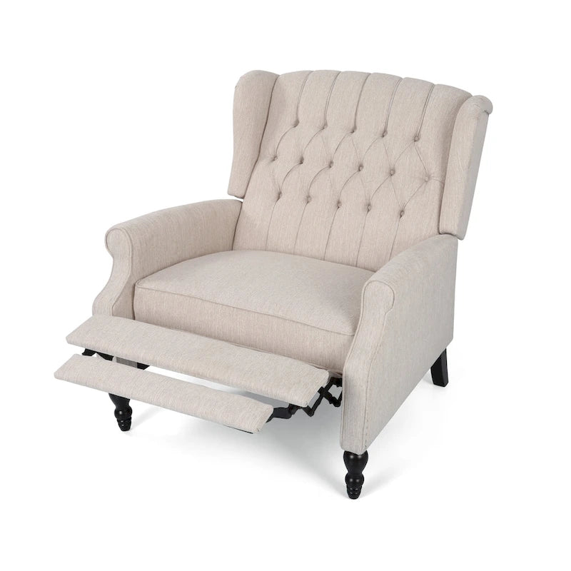 Apaloosa Oversized Tufted Fabric Oversized Pushback Recliner by Christopher Knight Home