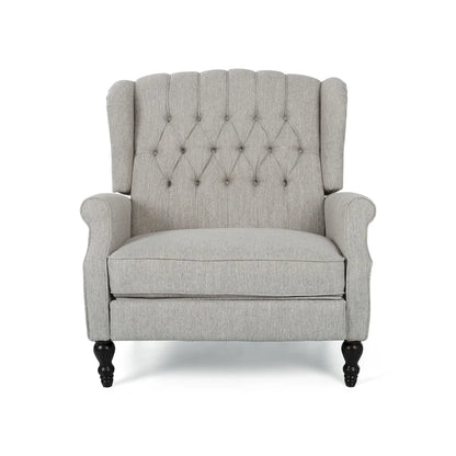 Apaloosa Oversized Tufted Fabric Oversized Pushback Recliner by Christopher Knight Home