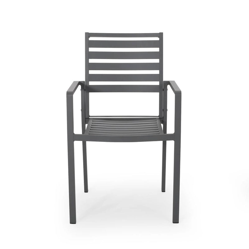 Cape Coral Aluminum Modern Outdoor Dining Chair (Set of 2) by Christopher Knight Home