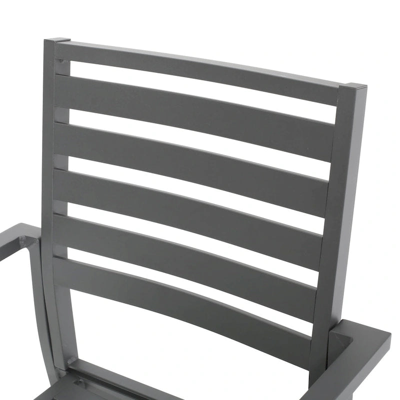 Cape Coral Aluminum Modern Outdoor Dining Chair (Set of 2) by Christopher Knight Home