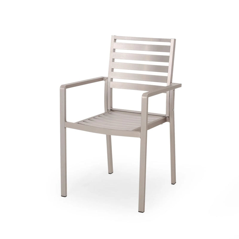 Cape Coral Aluminum Modern Outdoor Dining Chair (Set of 2) by Christopher Knight Home