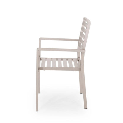 Cape Coral Aluminum Modern Outdoor Dining Chair (Set of 2) by Christopher Knight Home