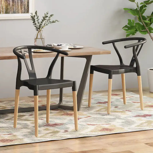 Mountfair Modern Wood Leg Dining Chairs (Set of 2) by Christopher Knight Home