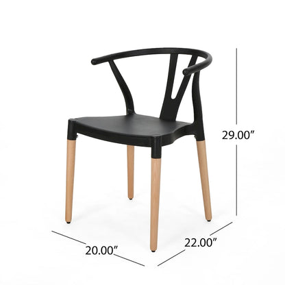 Sedie da pranzo Mountfair moderne con gambe in legno (set da 2) di Christopher Knight Home