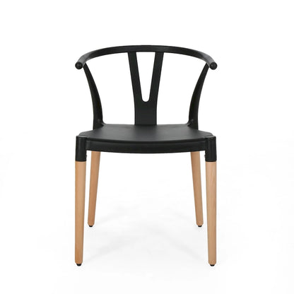 Sedie da pranzo Mountfair moderne con gambe in legno (set da 2) di Christopher Knight Home