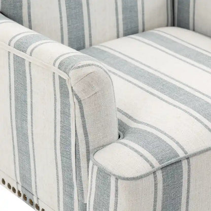 Set of 2 Traditional Upholstered Stripe Accent Chair for Living Room