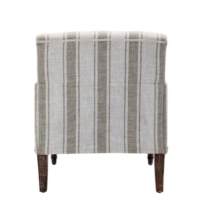 Set of 2 Traditional Upholstered Stripe Accent Chair for Living Room