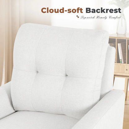 Homall Accent Chair Modern Fabric Upholstered Arm Chair Wood Legs Lounge Chair for Living Room