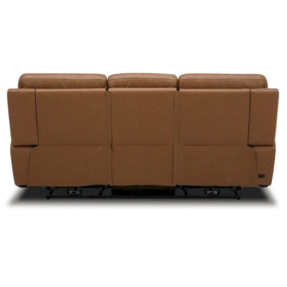 Cooper Leather Dual Power Reclining Sofa - Camel