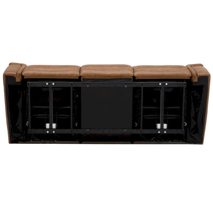 Cooper Leather Dual Power Reclining Sofa - Camel