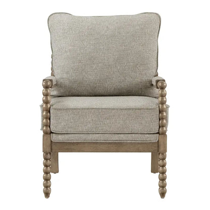 Fletcher Spindle Chair in Fabric with Brushed Charcoal Finish