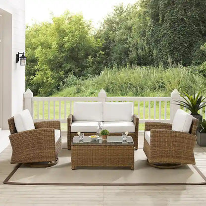 Crosley Bradenton 4Pc Swivel Rocker Conversation Set