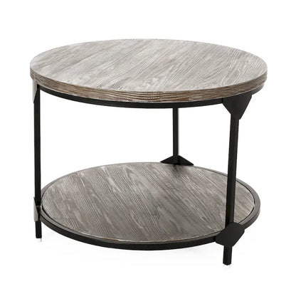 Cedarhurst Modern Industrial Round Coffee Table by Christopher Knight Home
