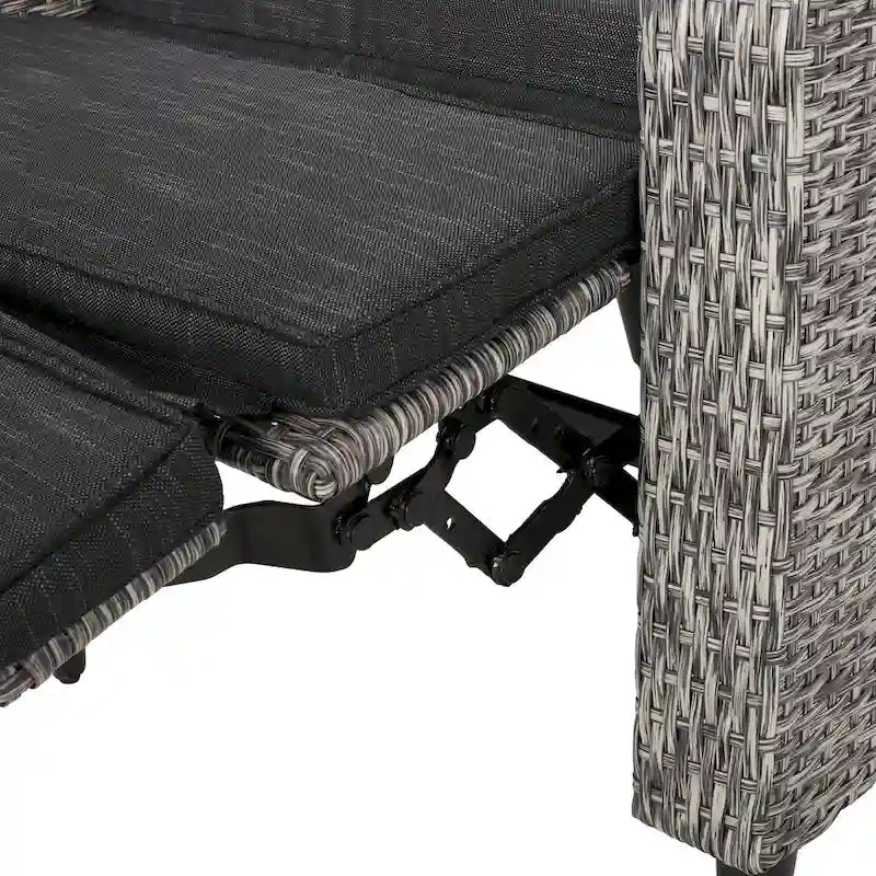 Murdock Outdoor Wicker Outdoor Recliner with Cushion by Christopher Knight Home