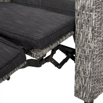 Murdock Outdoor Wicker Outdoor Recliner with Cushion by Christopher Knight Home