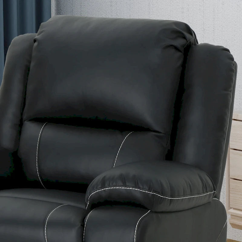 Malic Tufted Faux Leather Swivel Recliner by Christopher Knight Home