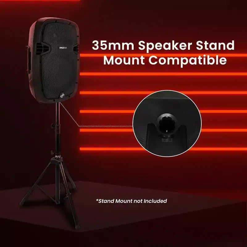 Pyle Impianto Altoparlanti PA Bluetooth, Subwoofer da 10", 1000W MAX, Radio FM, USB/SD, Ingresso Aux, Funzione di Registrazione PPHP1037UB