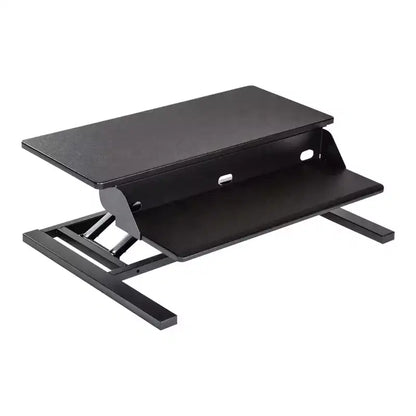 Stand Up Desk Store AirRise Pro Convertitore per Scrivania a Due Livelli con Supporto Monitor e Vassoio Tastiera Integrato (Bianco, 81 cm di Larghezza)