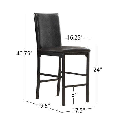 Darcy Metal Upholstered Counter Height Dining Chairs (Set of 4) by iNSPIRE Q Bold