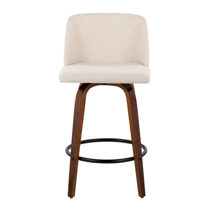 Carson Carrington Vallberga 26  Counter Stool with Black Round Footrest (Set of 2)