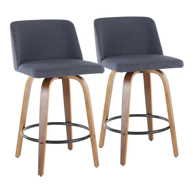 Carson Carrington Vallberga 26  Counter Stool with Black Round Footrest (Set of 2)