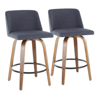 Carson Carrington Vallberga 26  Counter Stool with Black Round Footrest (Set of 2)