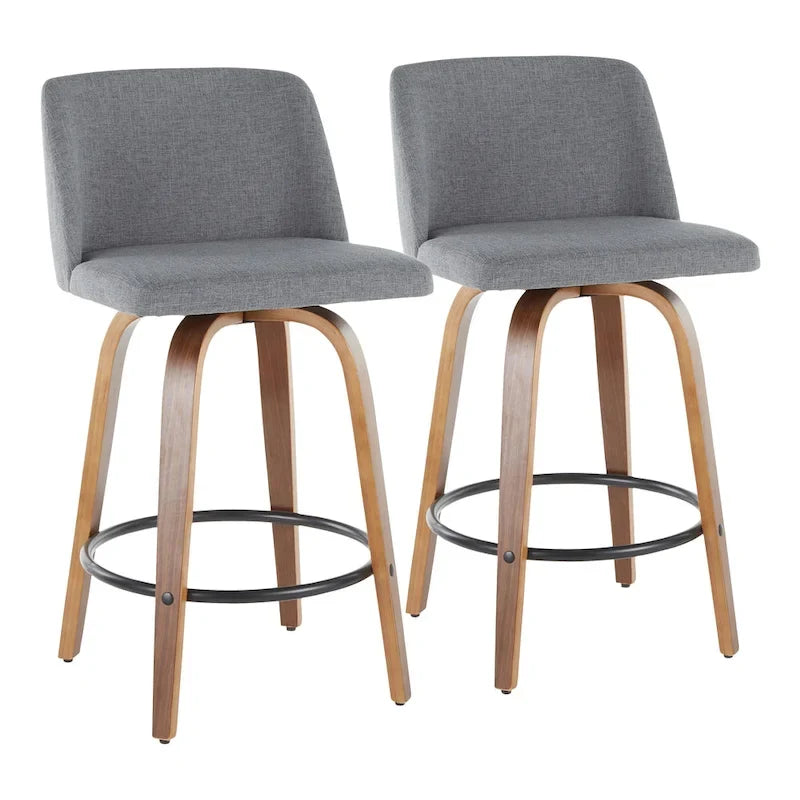 Carson Carrington Vallberga 26  Counter Stool with Black Round Footrest (Set of 2)