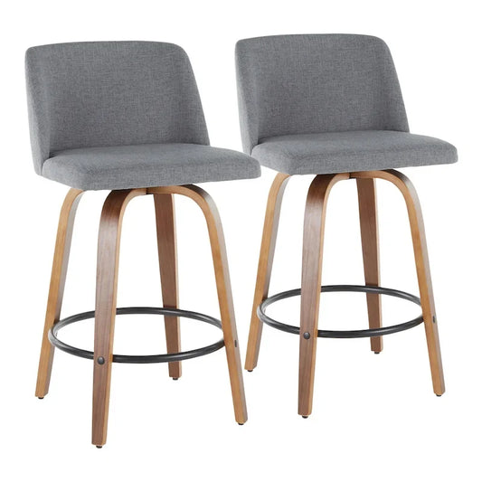 Carson Carrington Vallberga 26  Counter Stool with Black Round Footrest (Set of 2)