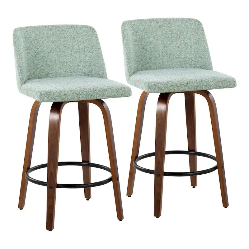 Carson Carrington Vallberga 26  Counter Stool with Black Round Footrest (Set of 2)