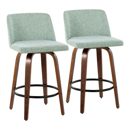Carson Carrington Vallberga 26  Counter Stool with Black Round Footrest (Set of 2)