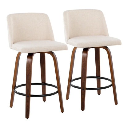 Carson Carrington Vallberga 26  Counter Stool with Black Round Footrest (Set of 2)