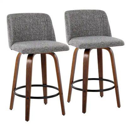 Carson Carrington Vallberga 26  Counter Stool with Black Round Footrest (Set of 2)