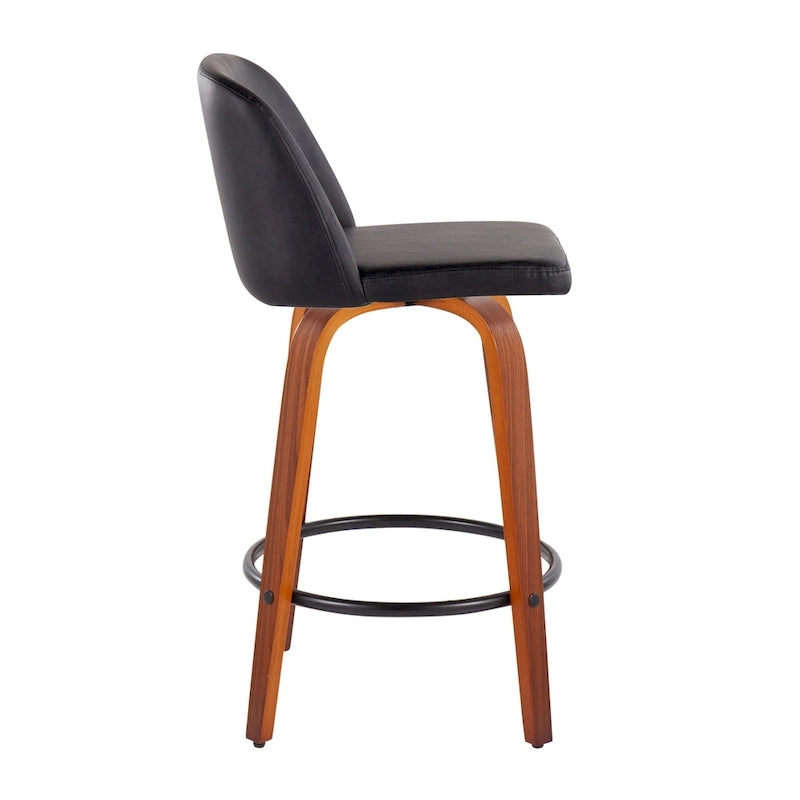 Carson Carrington Vallberga 26  Counter Stool with Black Round Footrest (Set of 2)