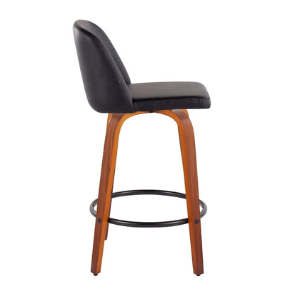 Carson Carrington Vallberga 26  Counter Stool with Black Round Footrest (Set of 2)
