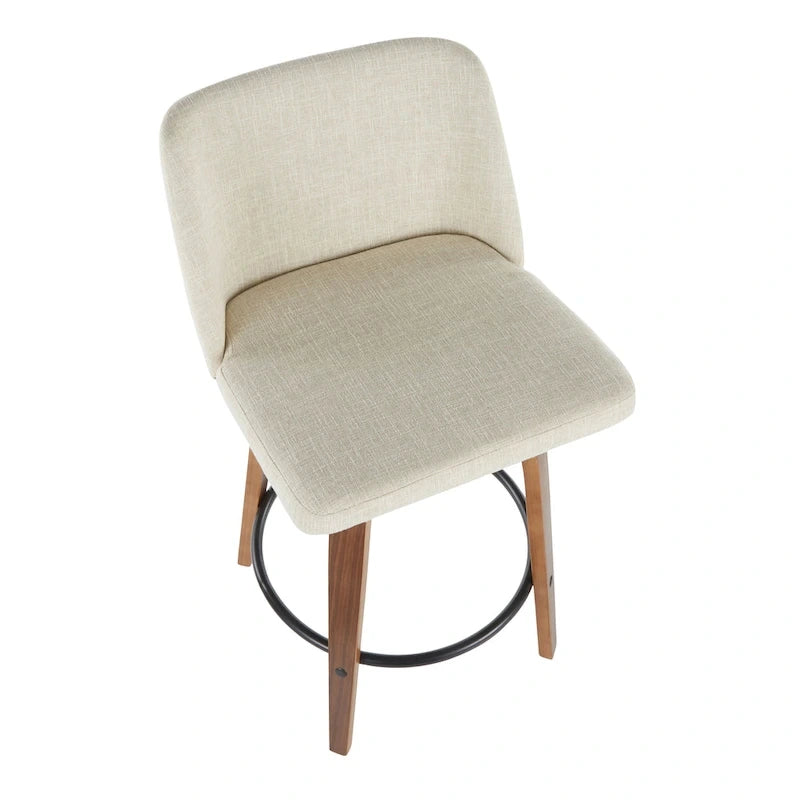 Carson Carrington Vallberga 26  Counter Stool with Black Round Footrest (Set of 2)