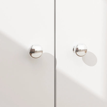 35.8 W White Storage Bench with Drawers and Padded Seat Cushion