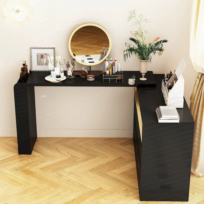 Cassettiera comò a 4 cassetti per scrivania, toeletta, credenza, camera da letto, bianco