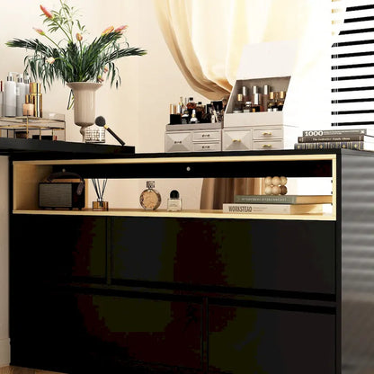 Cassettiera comò a 4 cassetti per scrivania, toeletta, credenza, camera da letto, bianco