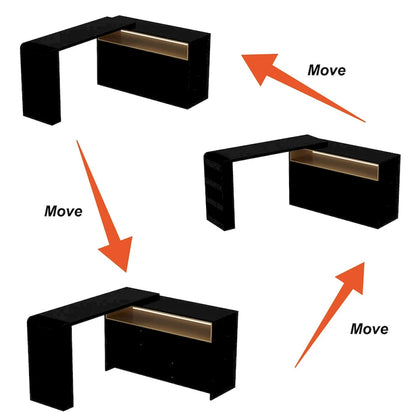 Cassettiera comò a 4 cassetti per scrivania, toeletta, credenza, camera da letto, bianco