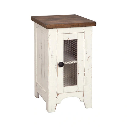 Wystfield Chairside End Table - White/Brown