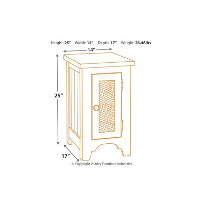 Wystfield Chairside End Table - White/Brown