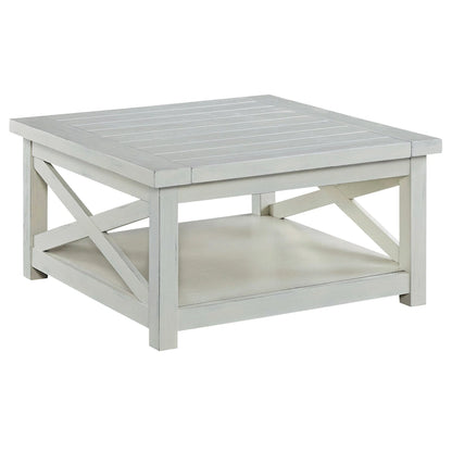 Seaside Lodge Off-White Weathered Finish Coffee Table by Homestyles