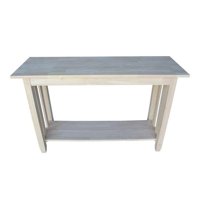The Gray Barn Moonshine Unfinished Mission Console Table