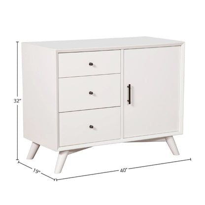 Flynn Wood Accent Cabinet in White