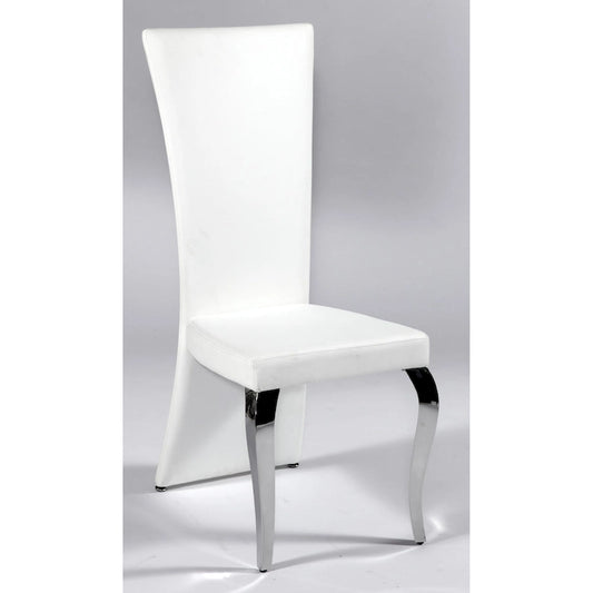 Somette Tabitha White Rectangle High Back Dining Chair (Set of 2)