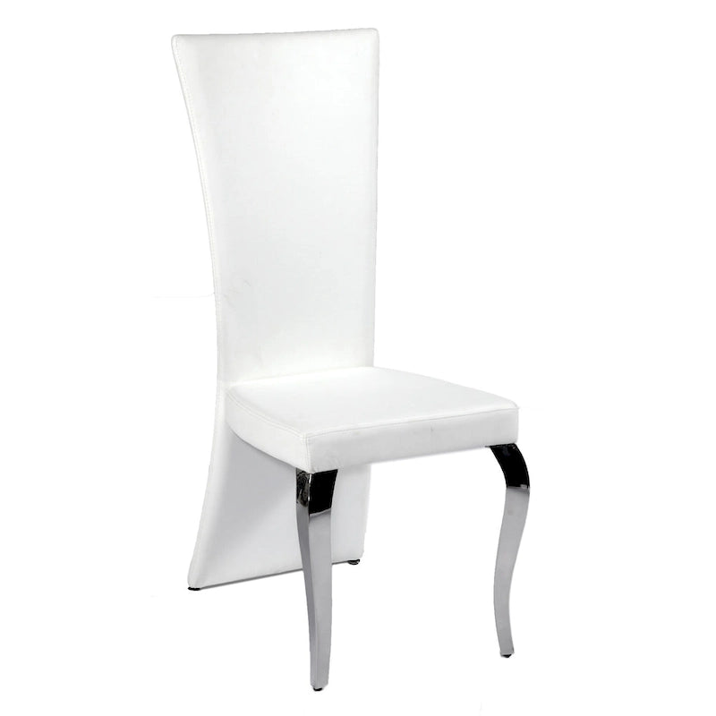 Somette Tabitha White Rectangle High Back Dining Chair (Set of 2)